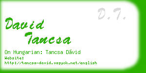 david tancsa business card