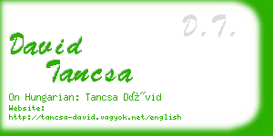 david tancsa business card
